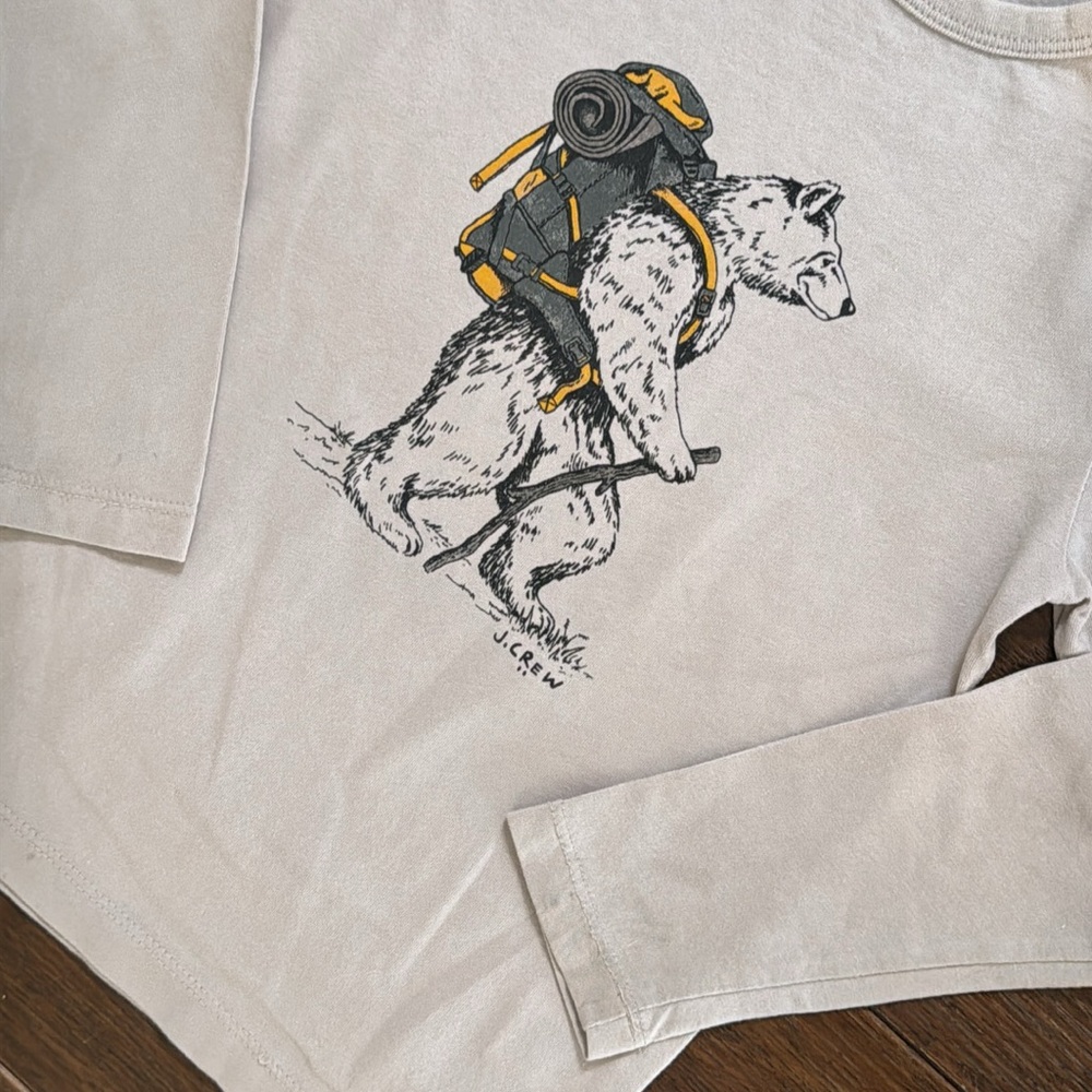 Crewcuts - Boys’ Hiking Bear Long Sleeve Graphic Tee - Size: XS (4-5) - Picture 2 of 10